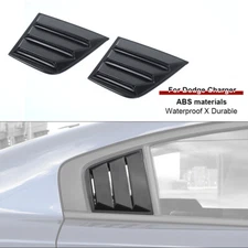 Rear Side Window Blinds Quarter Louver Cover Trim For Dodge Charger 2015+ Black 