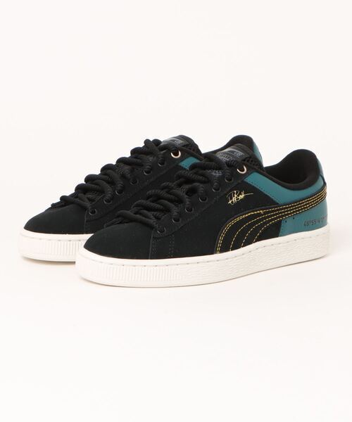 Puma Suede Usain Bolt Puma Black Cold Green 399477-01 Men's Puma Suede Usain Bolt Puma Black Cold Green 399477-01 Men's