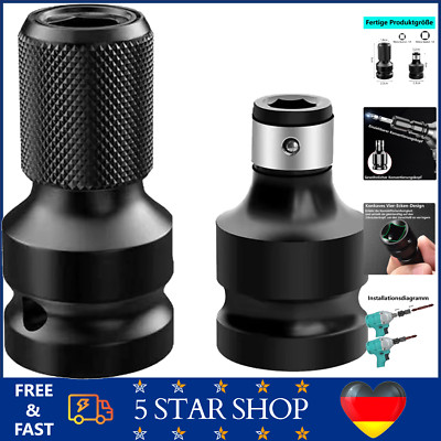Schlagschrauber Bit Adapter 1/2 auf 1/4 Zoll Stecknuss Adapter 2 Stück