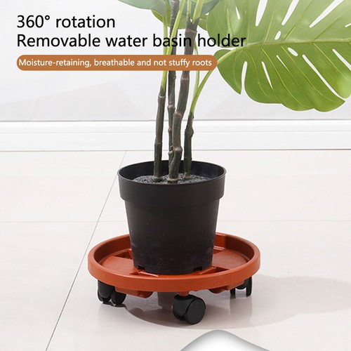 Removable Plant Stand Flower Pot Tray With Universal Wheel Heavy Rolling Flo _ou - Picture 3 of 17
