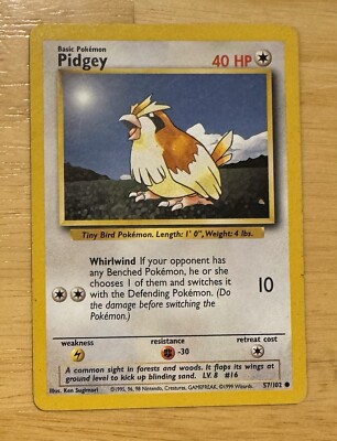 Pidgey 057/102 Base Set Regular