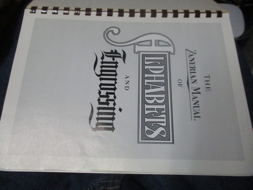 The Zanerian Manual of Alphabets and Engrossing, 1981 plastic comb softcover VG - Picture 2 of 3