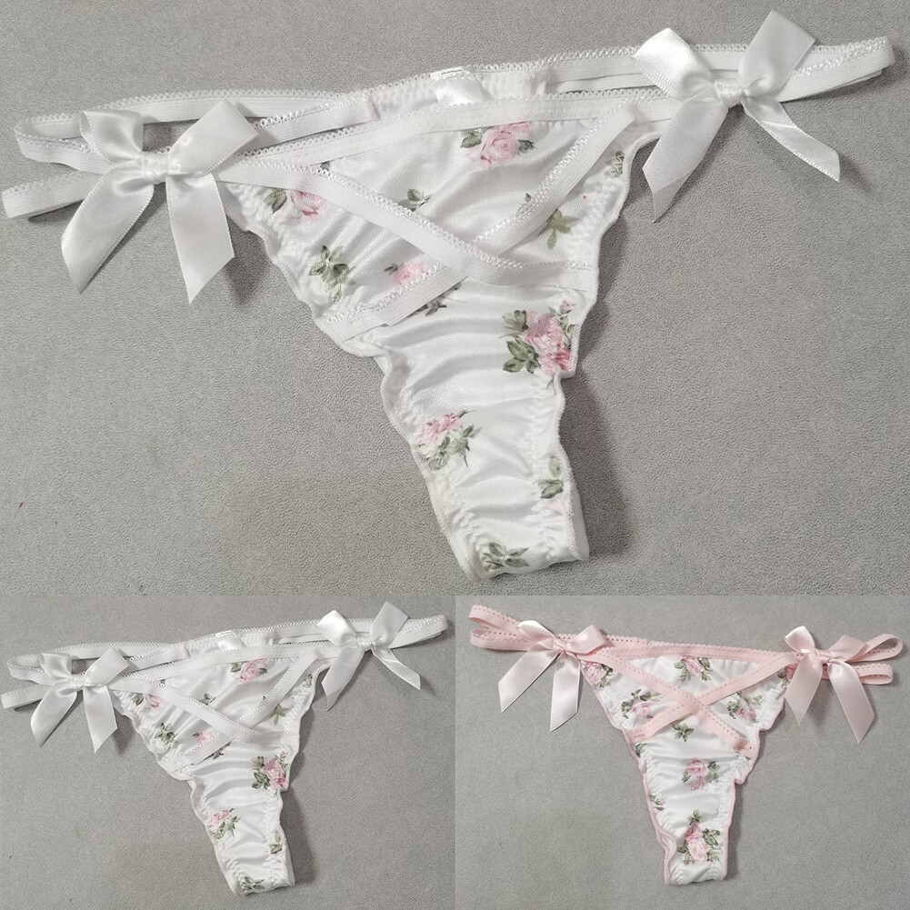 Ruffle Satin Gstring Thong Underwear for Lovely Girls with Cute Design