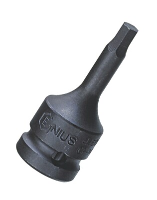 Genius Tools 1/2'' Dr. 16mm Hex Impact Bit Socket, 60mmL (CR-Mo) - 446016