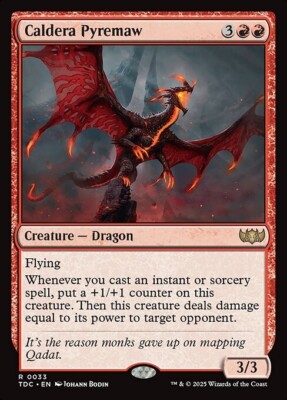 *MtG: CALDERA PYREMAW - Commander Tarkir: Dragonstorm Rare - magicman*