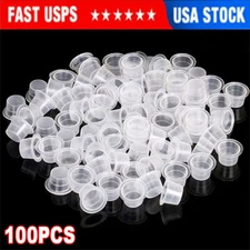 100 200 Pcs Ink Caps Plastic Pigment Cups Tattoo Supplies Vari Large Small Cups