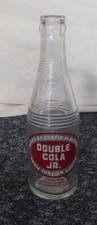 Double Cola Jr Soda Bottle Embossed Shoulder 7 1/2 oz 1940-50s