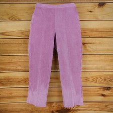 Alfred Dunner Pants Womens 12 Pink High Rise Stretch Waist Easy Care Pockets NEW