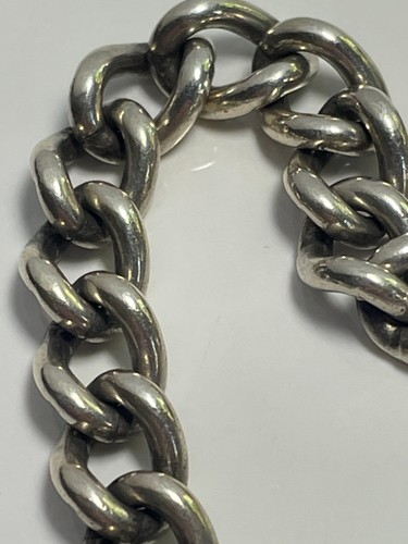 Vintage 'Georg Jensen GLtd' sterling silver 925 bracelet & heart padlock 32.14g - Picture 6 of 18