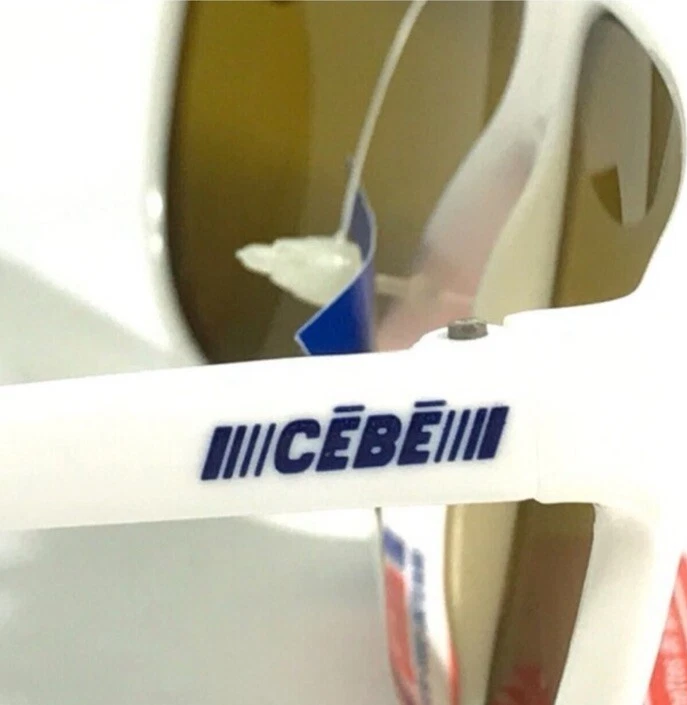 Gafas de sol vintage CEBE blancas, estilo aviador, existencias muertas, hechas en Francia, unisex Foto 2 de 4