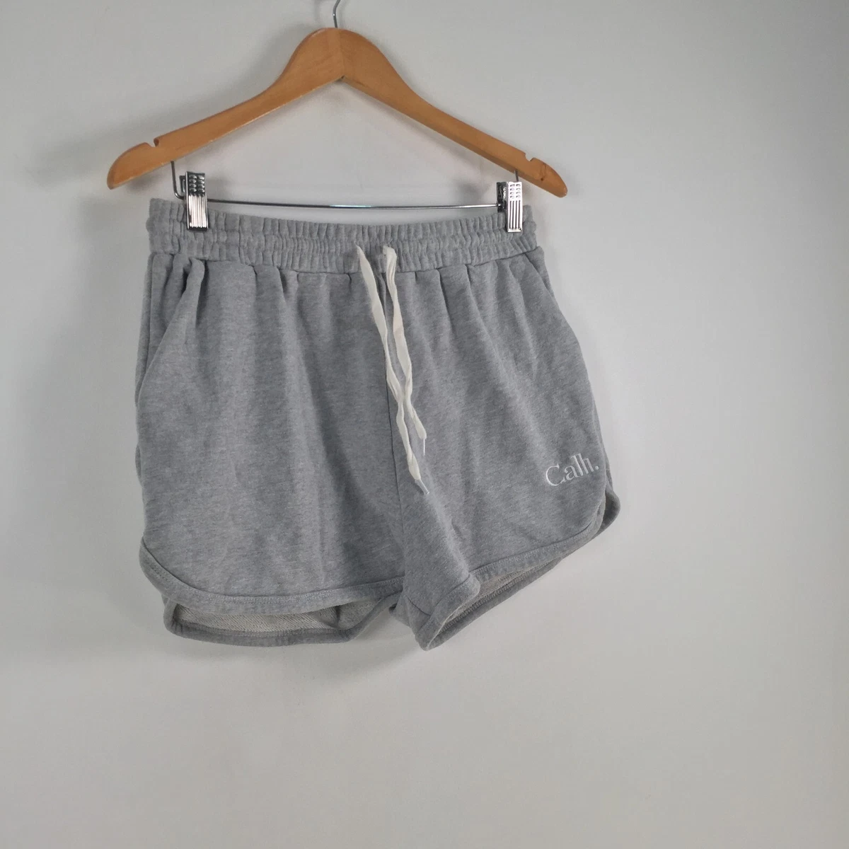 Calli womens shorts size 14 grey sweat stretch cotton blend solid
