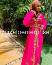 Elegant Dubai Kaftan Royal Abaya Beach Farasha Moroccan  Caftan Arabic Dress
