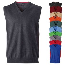 Herren V-Ausschnitt Pullunder, 12 Farben, S -...