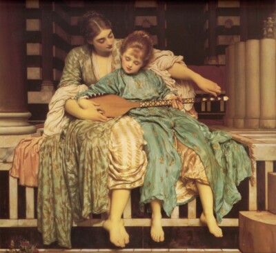 Music Lesson  :  Frederic Leighton :   Archival Art Print Suitable for Framing