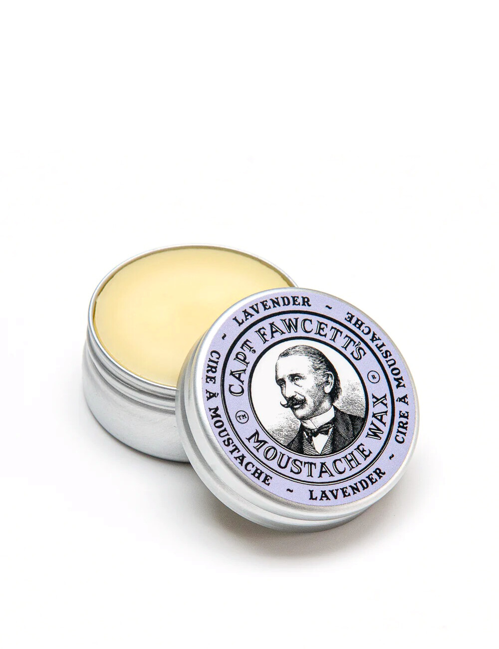 Captain Fawcett Lavender Moustache Wax Scented Medium Hold 15ml Aluminium Tin