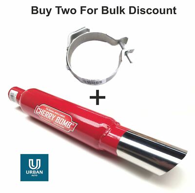 Cherry Bomb Universal Performance Auspuff Slash Red Std passend für Citro�n + Halterung