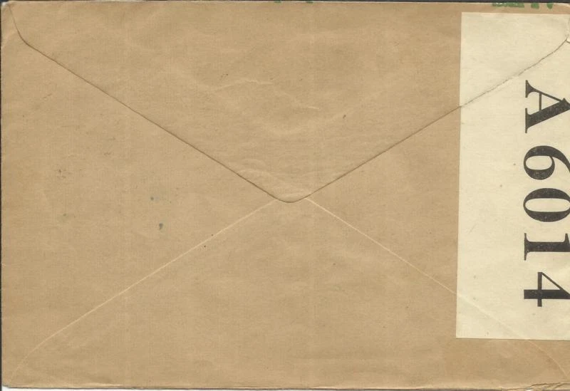 Gibraltar SG#126b,#125b-FIRLD POST OFFICE 475-6/JY/43-WWII GREEN ENVELOPE - Image 3 of 3