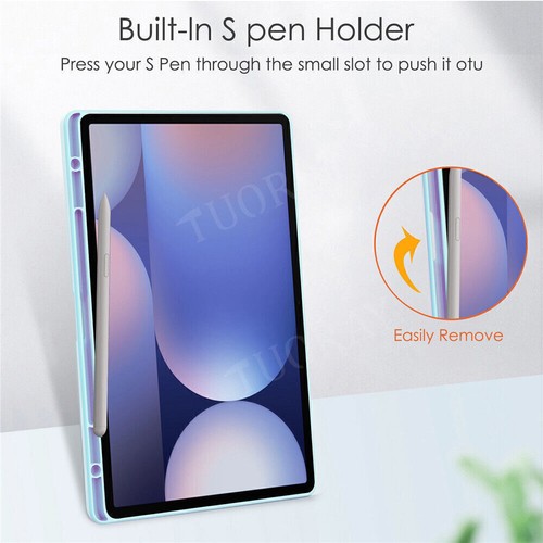 For Samsung Galaxy Tab S10 Plus S9 S9+ Plus S8 S7 Case Flip Leather Stand Cover - Picture 40 of 71