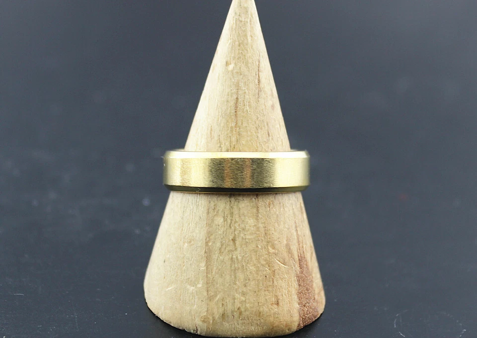 50pcs Men's Jewelry Wholesale Lots Fashion Gold Color Stainless Steel Rings - Image 4 of 4