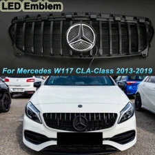 Grille Front Grill w/LED Emblem For Mercedes Benz 2013-2019 W117 CLA200 CLA250