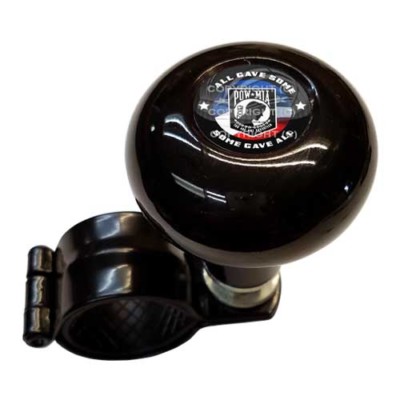Black Steering Wheel Suicide Spinner Handle Knob Car Truck - POW MIA USA FLAG