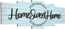 Home Sweet Home Sign, Rustic Wood Room Wall Decor, Farmhouse Plaque Wall Hanging