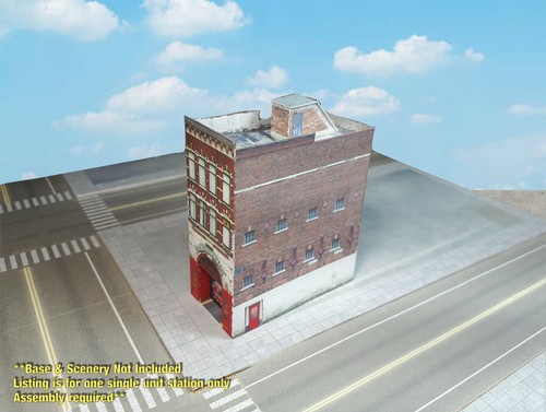 Z Scale Building Fire Station - PRE-CUT Card Stock (PAPER) Kit FS1Z - Picture 6 of 12