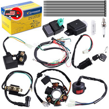 Wiring Harness Coil Stator Relay CDI Spark Plug for 50cc-125cc ATVs