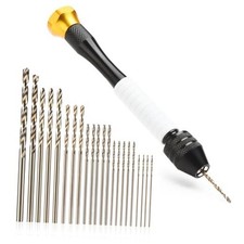 Pin Vise Hand Drill Manual with 22pcs Micro Drill Bits Set  0.6mm
