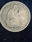 1853 seated liberty half dollar arrows rays