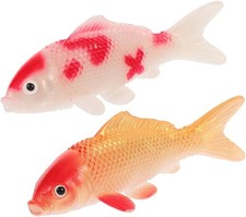 BESPORTBLE 2stücke Koi Fisch Deko Realistische Miniatur-Fisch Modelle Für A