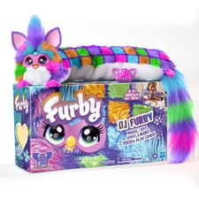 FURBY DJ Interactive Toy, Neon Star, Snuggly Electronic Long, Star