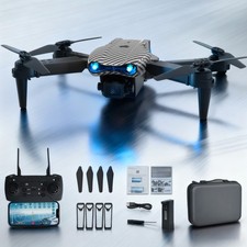 Drone 2026 4K HD Dual Camera WiFi FPV RC Foldable Quadcopter  4 Batteries
