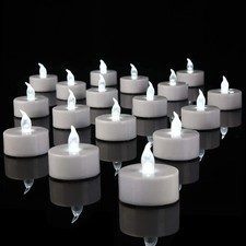 50 PCS Flameless Tea Lights Candles Realistic LED Flickering Fake Electric