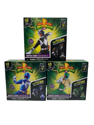 #ad #ad Mighty Morphin Power Rangers Battle Bike Construction Sets: GREEN BLUE BLACK $23.98