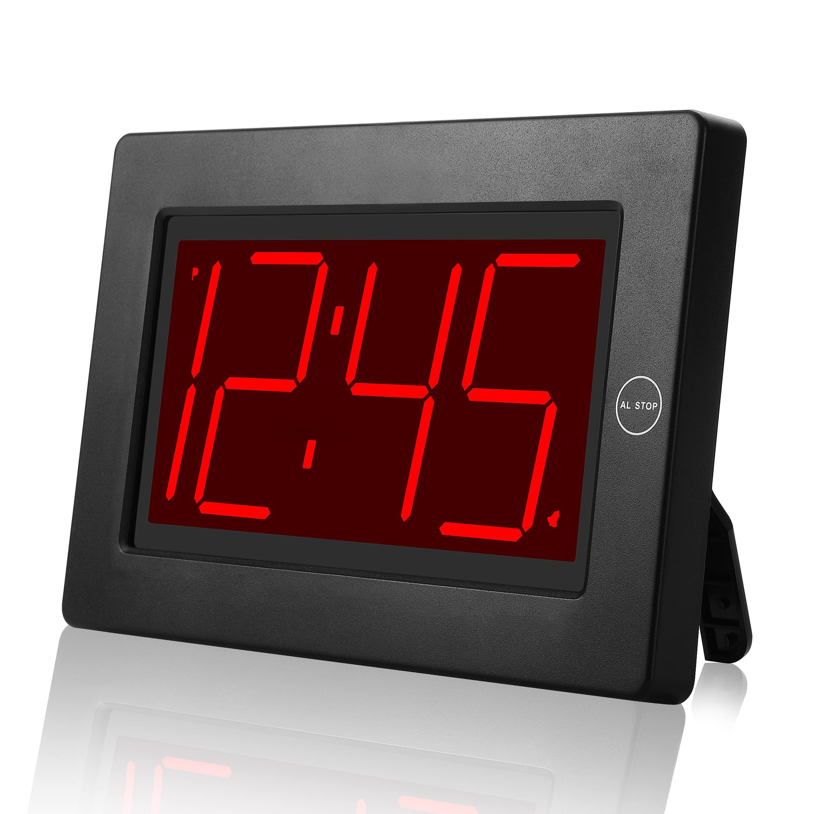 Large 8-Inch Digital Alarm Clock with Auto Dimming and Battery Power-image