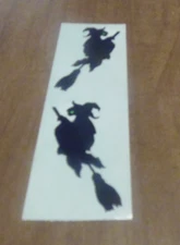 Vintage Mrs. Grossman's HALLOWEEN WITCH on Her BROOM Sticker Strip -