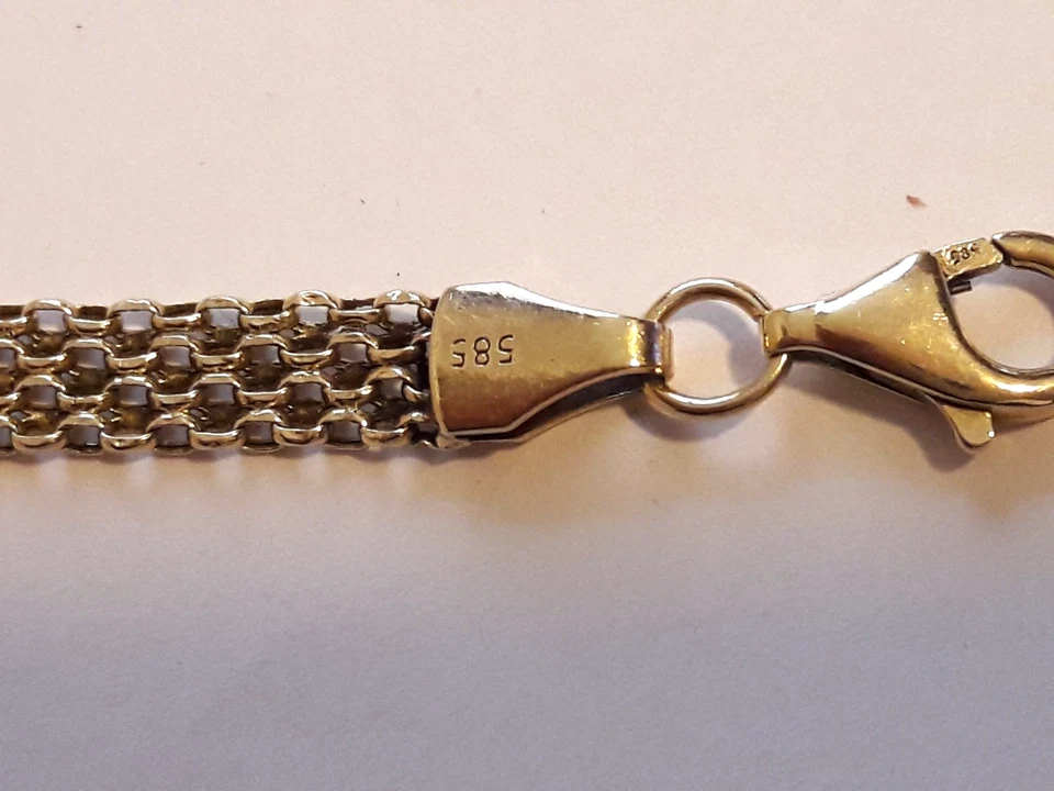 Gold Armband 585 Länge 20,5mm Breit 6 mm - Bild 2 von 4