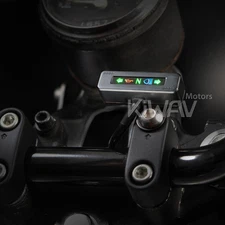 KiWAV Custom Motorcycle LED Mini Dashboard Warning Lights Matte Black ε