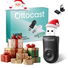 2in1 Ottocast Aibox Wireless CarPlay & Android Auto Adapter For IPhone Plug Gift