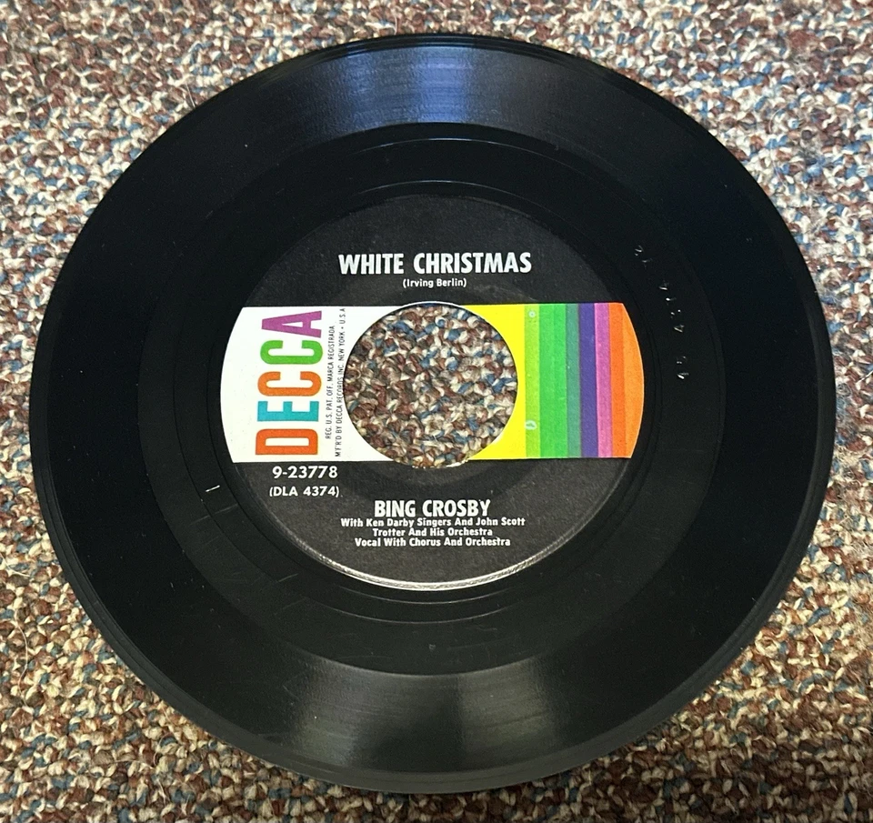 Bing Crosby White Christmas Decca Records 45rpm VINYL LP Record - Image 3 of 4