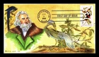 DR JIM STAMPS US COVER DORIS GOLD HAND COLORED JOHN JAMES AUDUBON ARTIST FDC