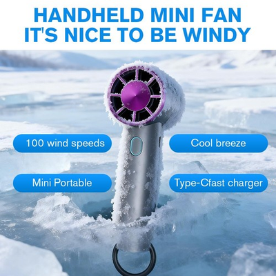 #ad Portable Mini Handheld Fan 9000mAh Rechargeable Battery With 100 Speeds Display $11.99