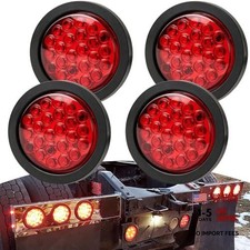 4pcs 4 Inch Round Led Trailer Tail Lights Red 24 Led Trailer Lights 4pcs 4 Inch Round Led Trailer Tail Lights Red 24 Led Trailer Lights