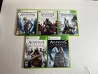 Lot of 5 Assassins Creed Xbox 360 Games 1-3 Brotherhood Revelations All CIB