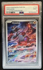 2023 Pokemon SV Paradox Rift Groudon Illustration Rare #199/182 PSA 9