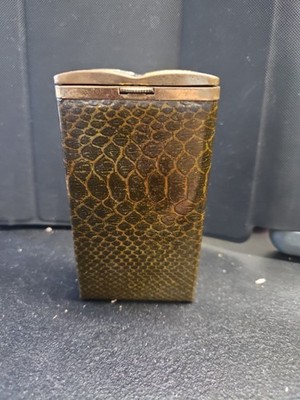Vintage Leather and Brass Princess Gardner Cigarette Case