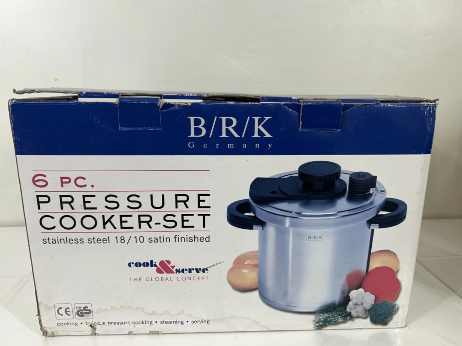 NEW BRK Germany Stainless Steel 6 Piece Pressure Cooker Set RETAIL OVER $450