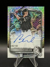 Billy Carlson 2025 Bowman Chrome Draft HTA Choice Refractor Auto 1st RC /150
