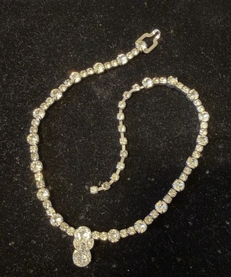 Vintage Eisenberg Ice Necklace Rhinestone Choker Clear 16 